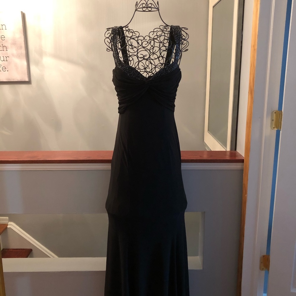 Brand new worn once black evening gown